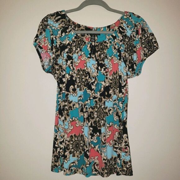 STYLE & CO FILIGREE PRINT BLOUSE SIZE SMALL - Picture 1 of 5